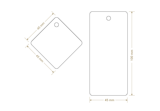 Etiqueta de cartón Model HT-M92