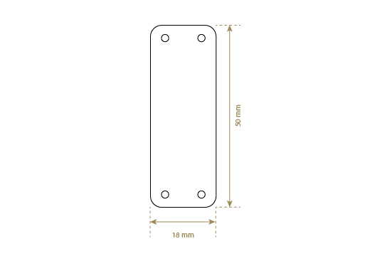 Etiqueta de cuero natural Model EP-M59