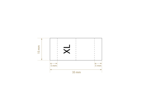 Etiqueta de talla Model TC-M162