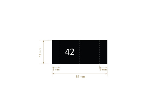 Etiqueta de talla Model TC-M165