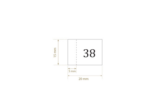 Etiqueta de talla Model TC-M172