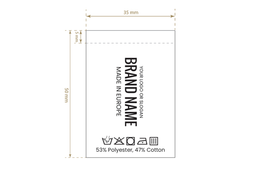 Etiqueta de composición Modelo TC-M196