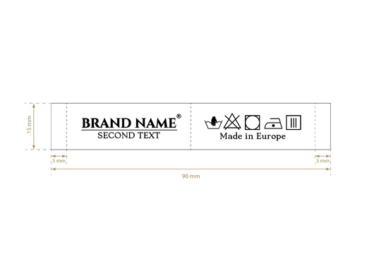 Etiqueta de marca y composición Modelo TL-M20