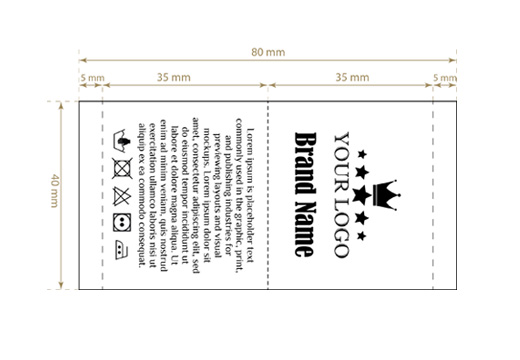 Etiqueta textil tejida Scarce Style Model WL-M44