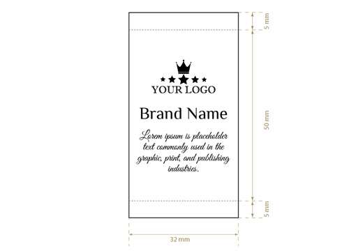 Etiqueta textil tejida Noble Style Model WL-M77